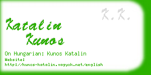 katalin kunos business card